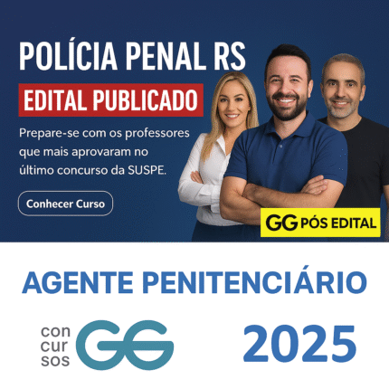 Polícia Penal RS (SUSEPE) - Agente Penitenciario - AGEPEN PP RS - GG Concursos - Rateui PPRS Rio Grande do Sul
